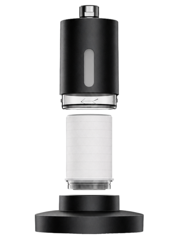 Vitamin C reacts on contact.
No waiting for water to pass through dense media.
