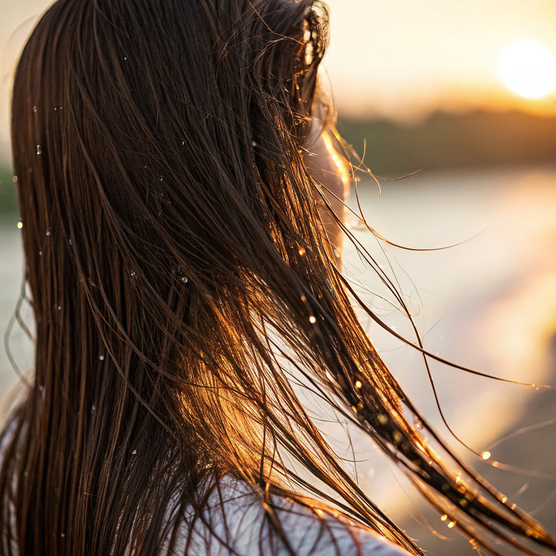 Hard water coats your hair. Chlorine strips what's left.