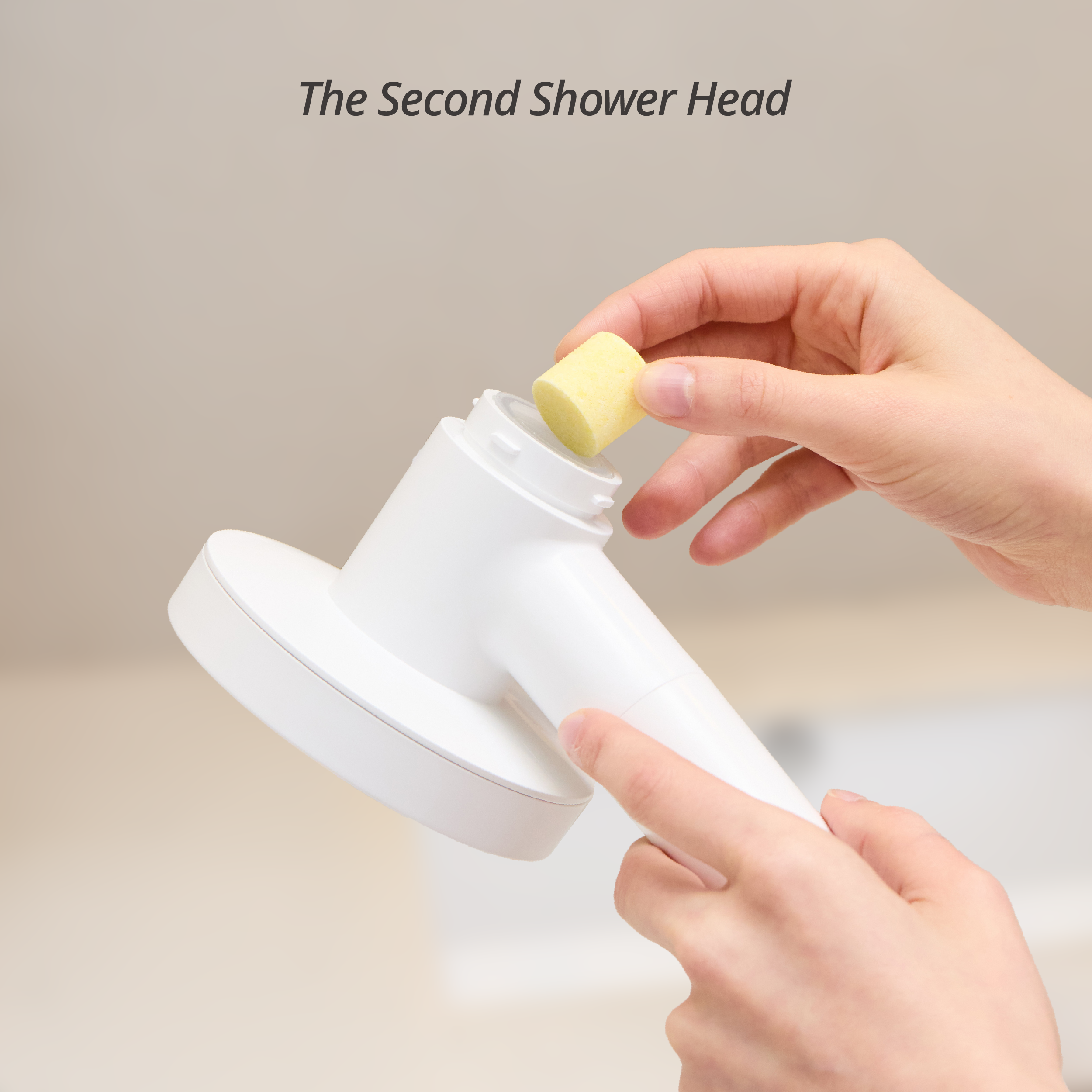 Demonstration of SecondShower’s one-touch aroma infuser application, providing an effortless way to enjoy natural scents and home spa experience.