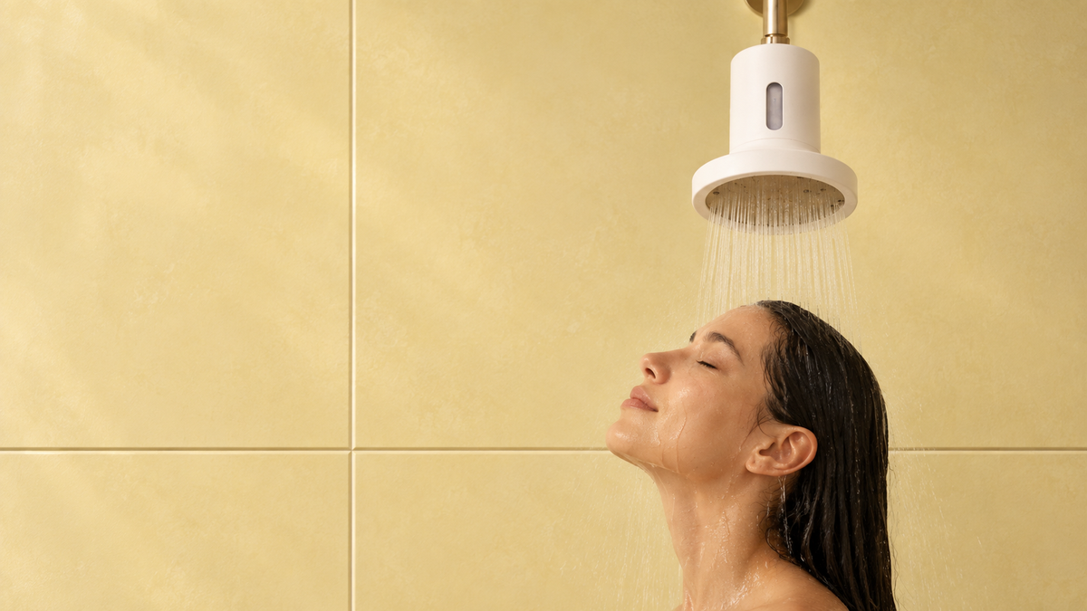 The Second Shower filter, with its window in view